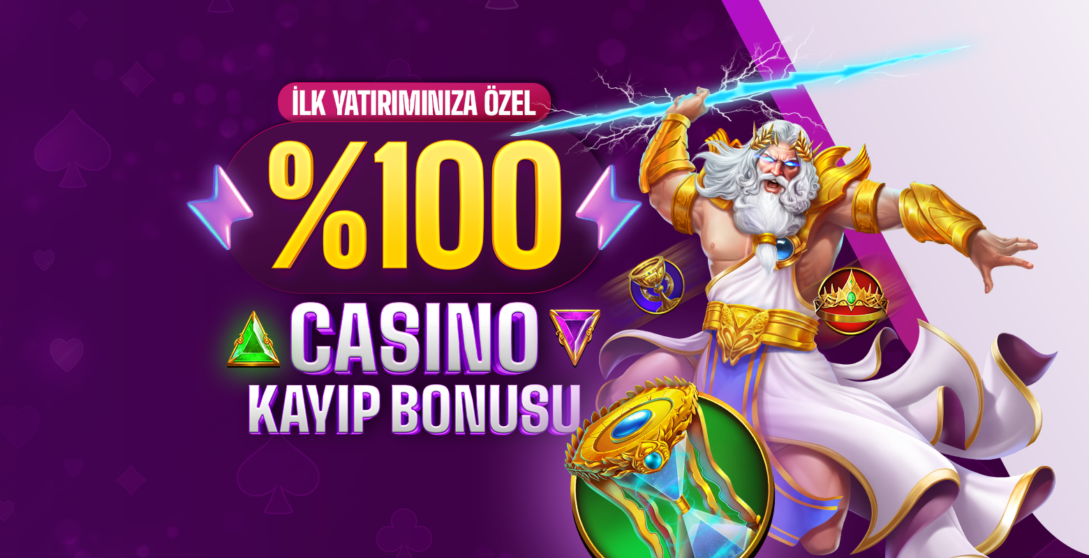 İlk Yatırımına %100 Casino Kayıp Bonusu